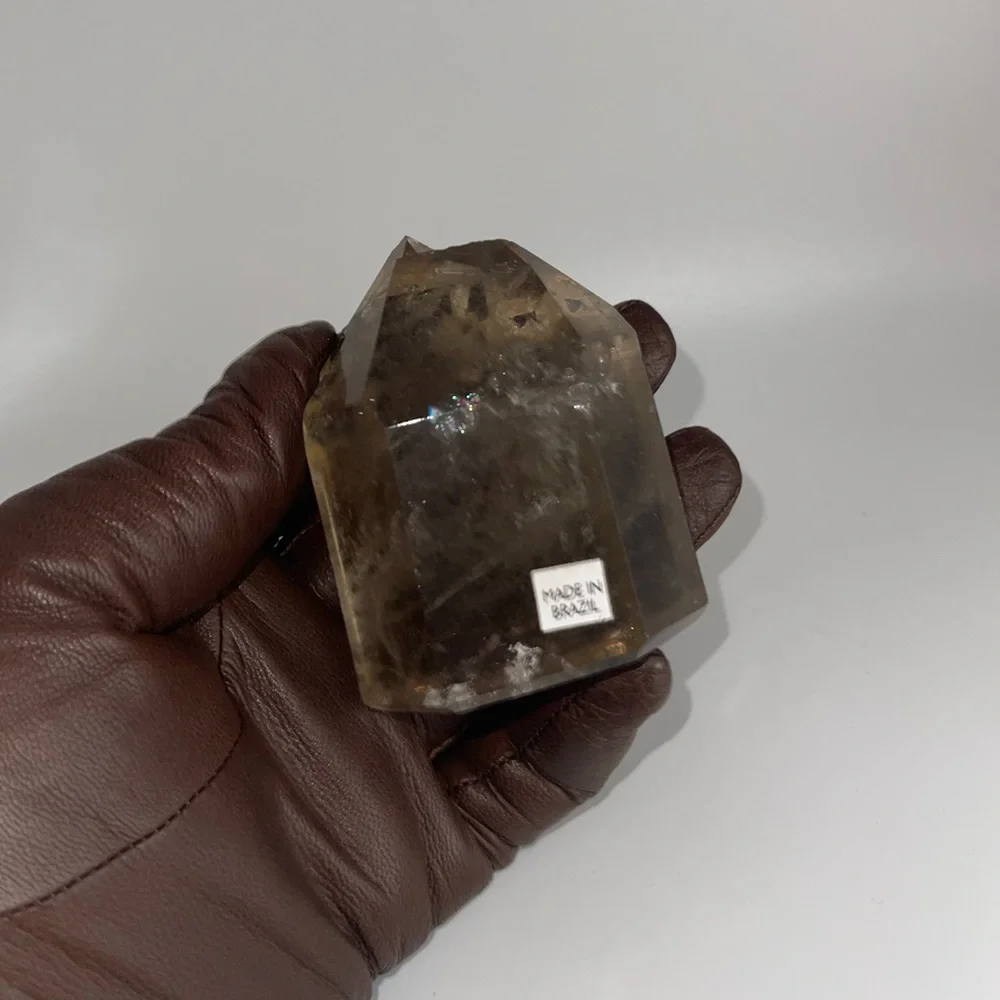 ❤️HP❤️ Gold Rutile in Quartz hand carved tower - Picture 3 of 17